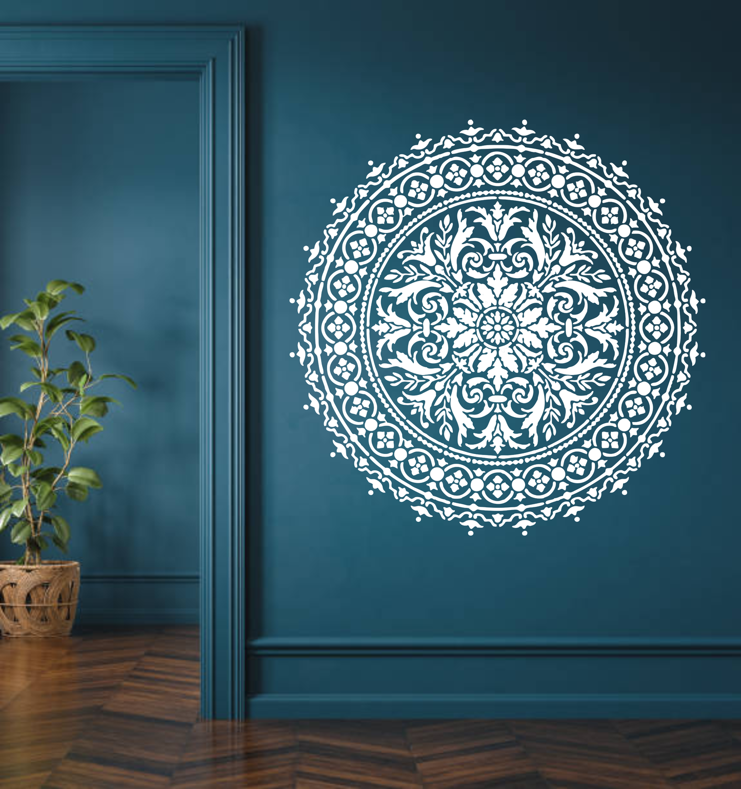 Stencil mandala round template 1141 - Laser Studio