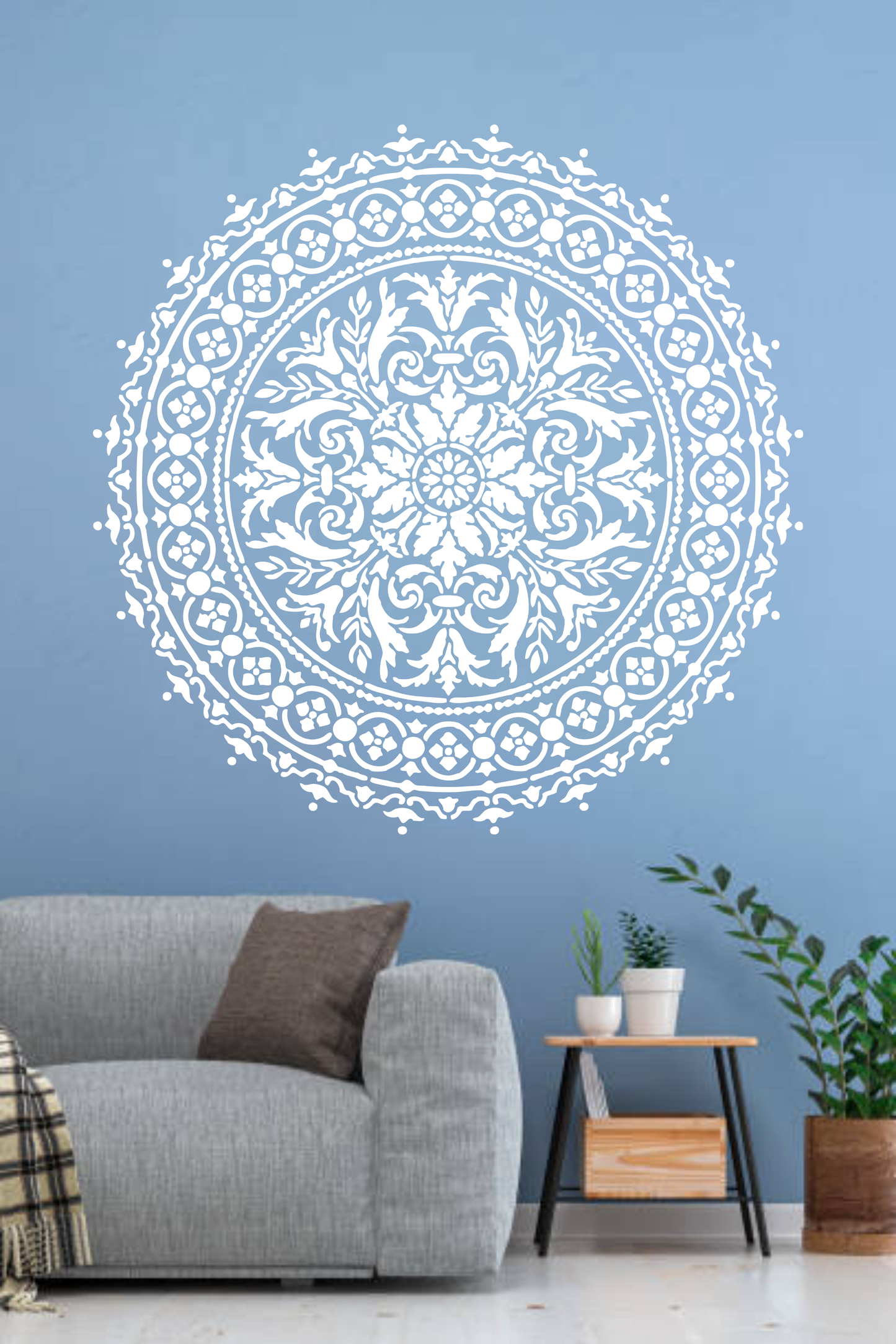 Stencil mandala round template 1141 - Laser Studio
