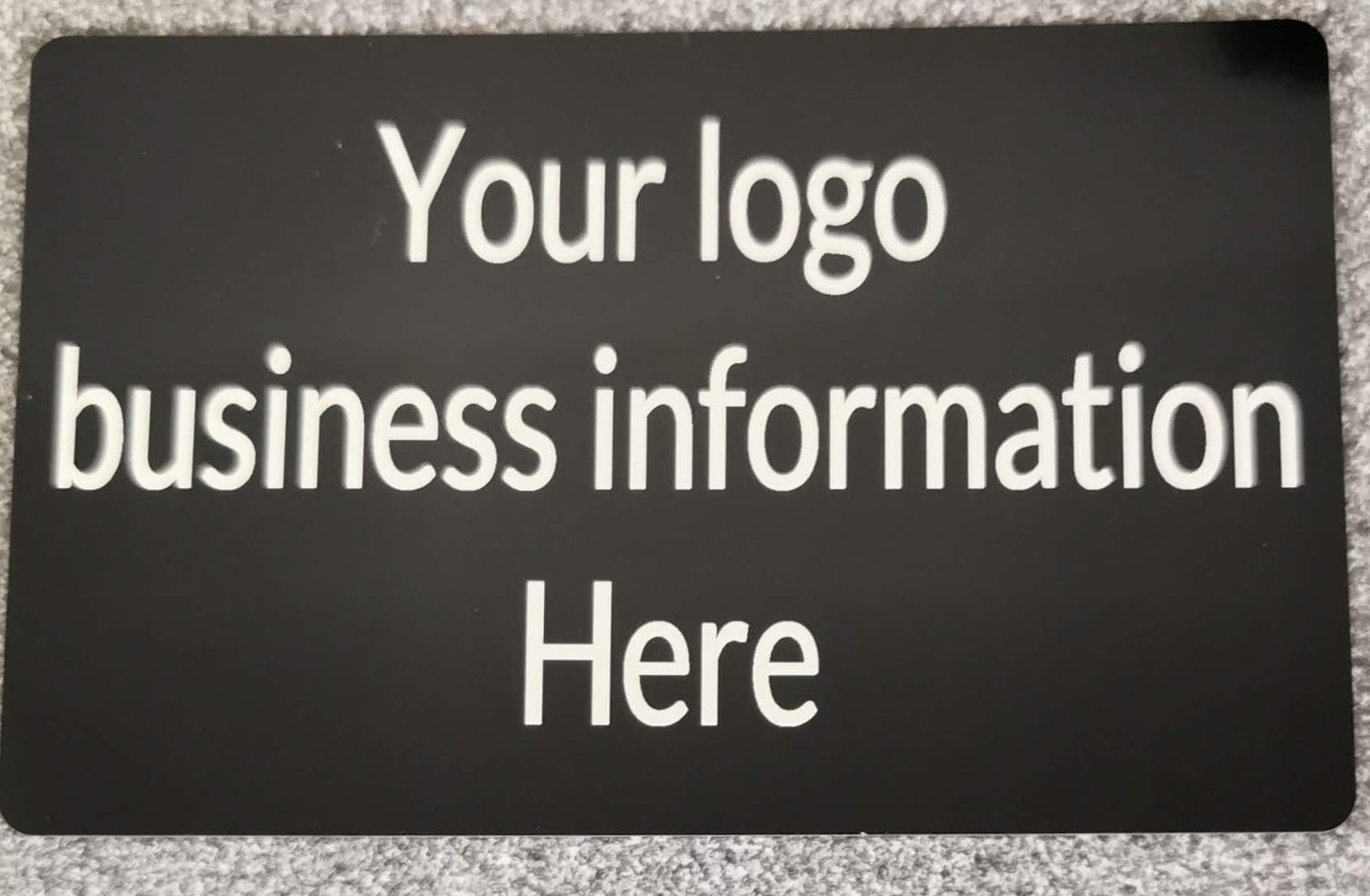 Aluminium Business card black corporate choice - Laser Studio