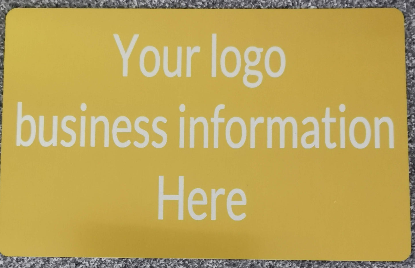 Golden corporate aluminium customisable business card - Laser Studio