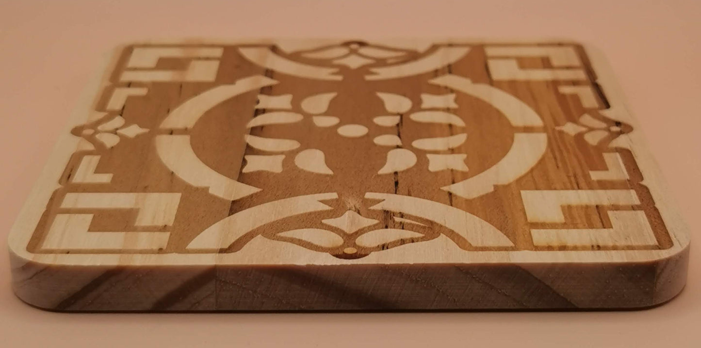 Wooden Coasters Square - Laser Studio