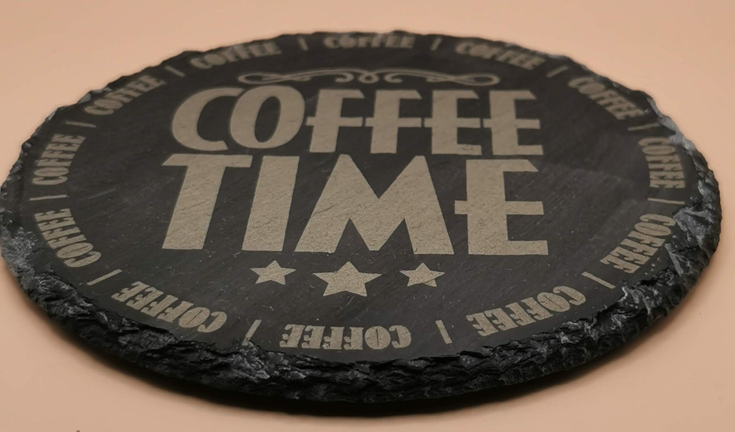 Slate Coaster Round - Laser Studio