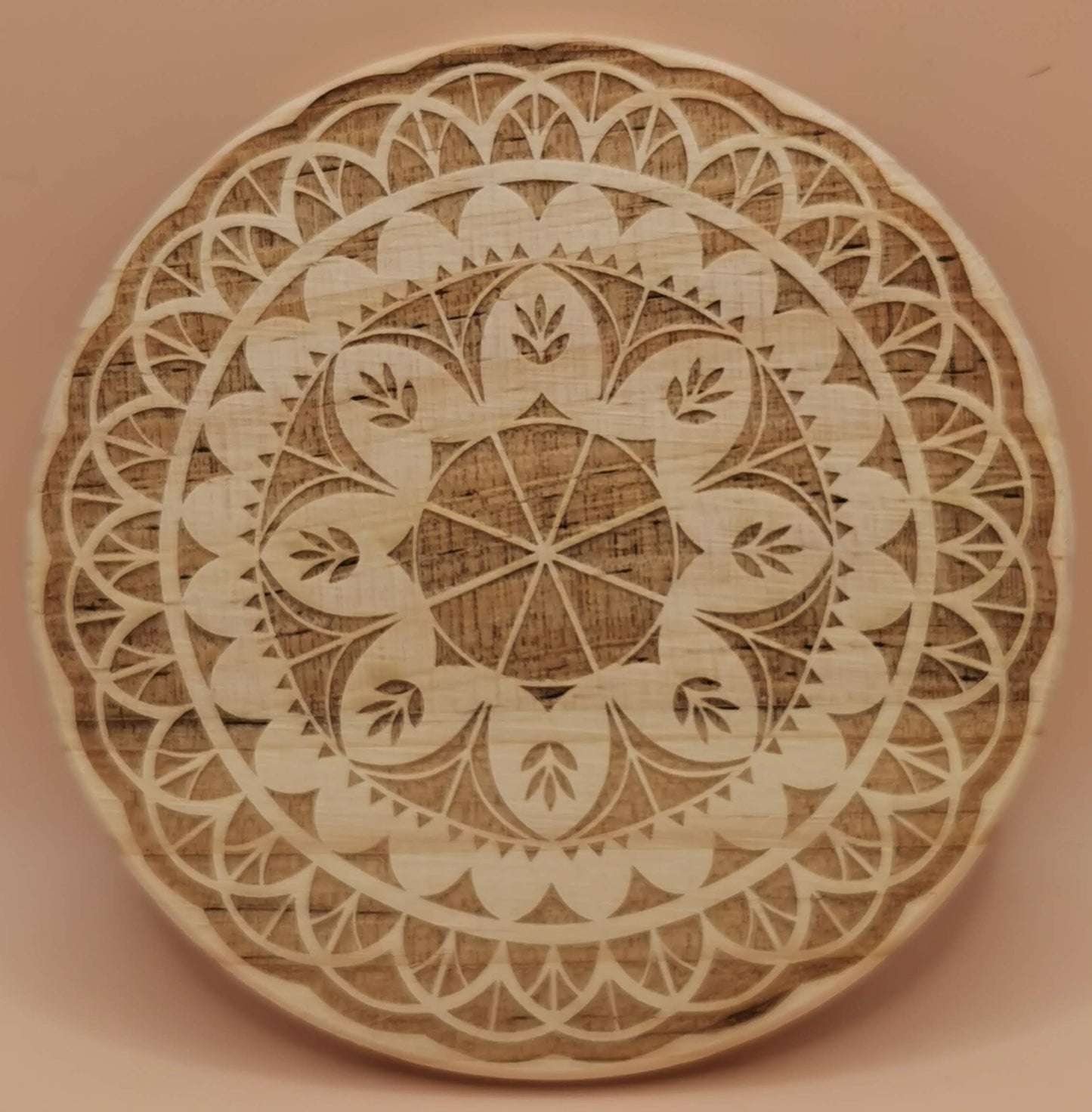 Set of four Light wooden coaster - Laser Studio