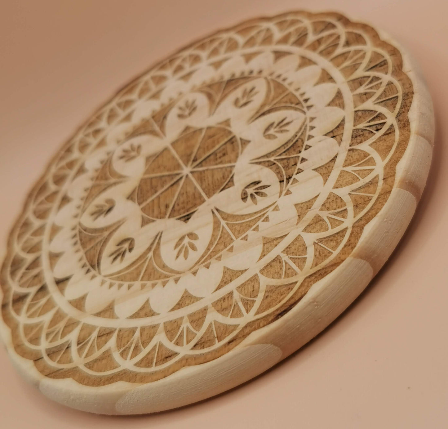 Set of four Light wooden coaster - Laser Studio