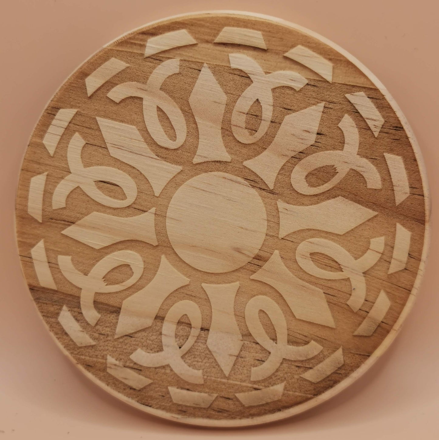 Set of four Light wooden coaster 4Shield - Laser Studio