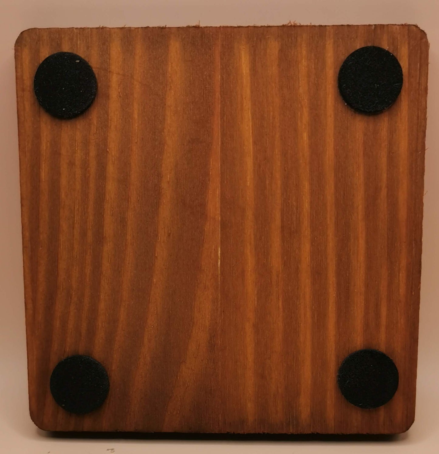 Set of four Dark wooden coaster Square Beer - Laser Studio