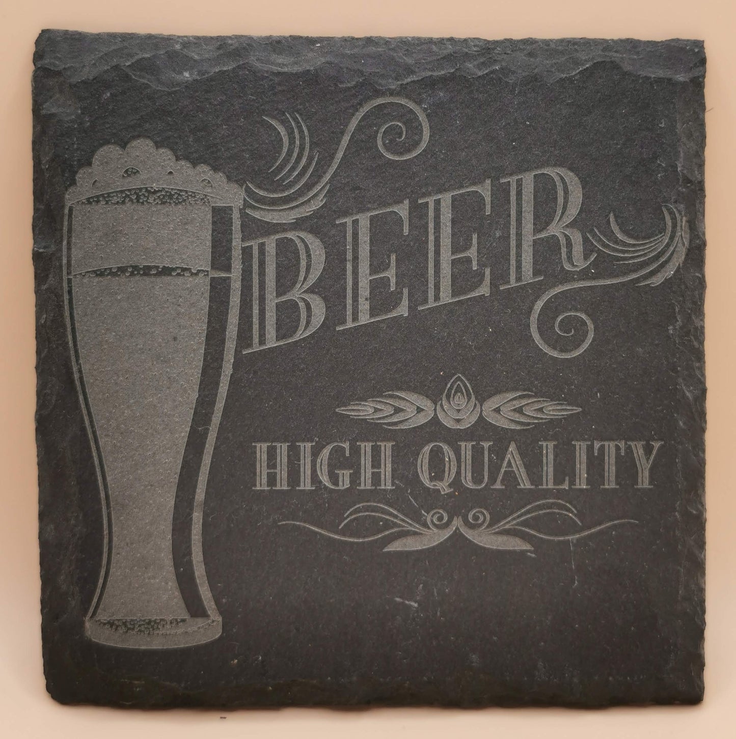 Beer High Quality Slate Coaster Square