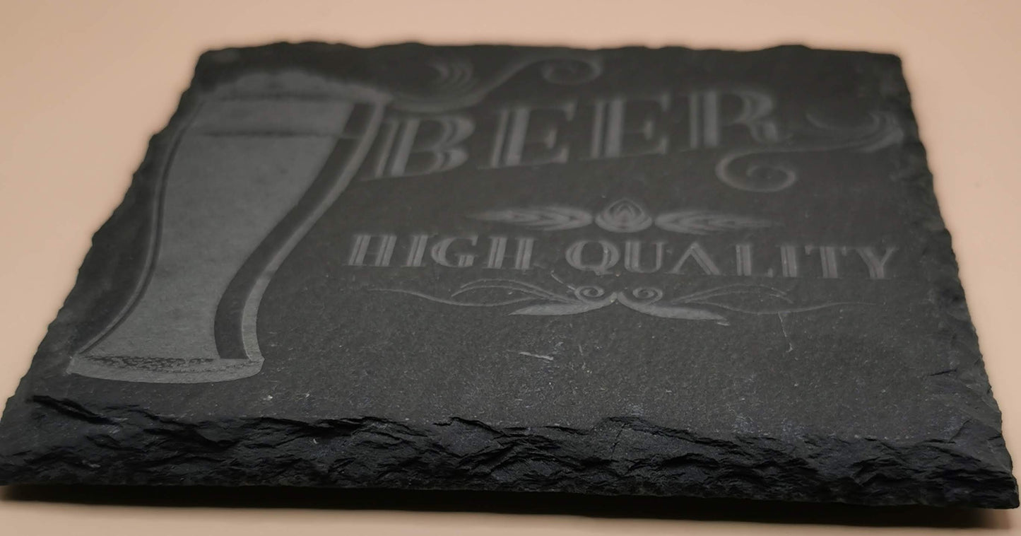 Beer High Quality Slate Coaster Square