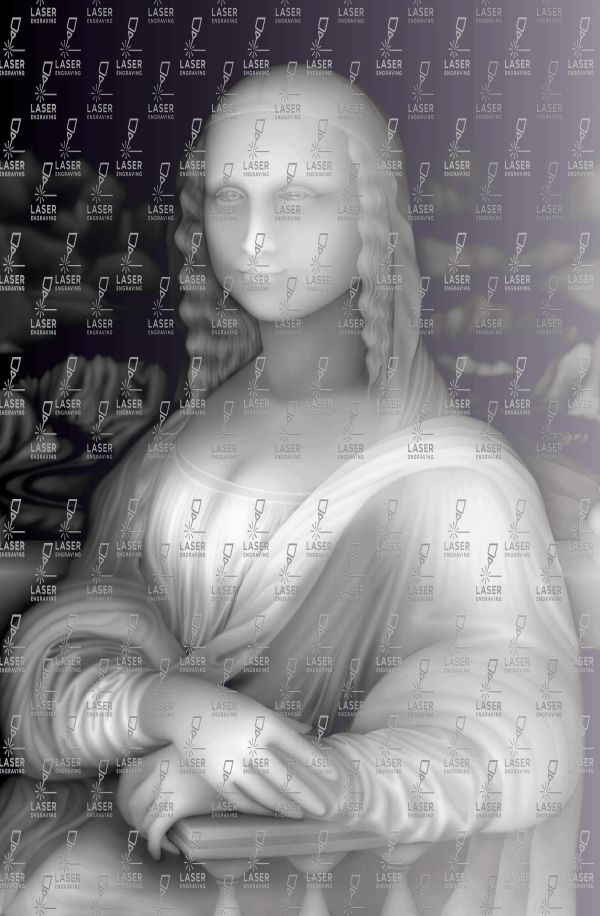 Mona Lisa 3D Map File Laser Engraving - Laser Studio