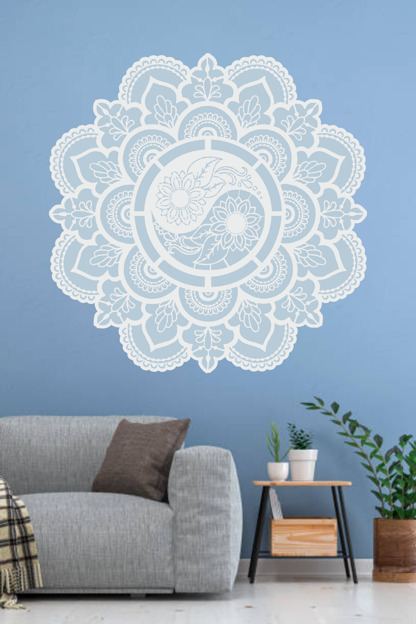 Mandala In Yan Round Stencil 152 - Laser Studio