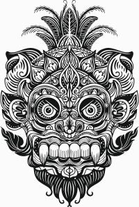 Ornamented Mask Vector graphic design - Laser Studio
