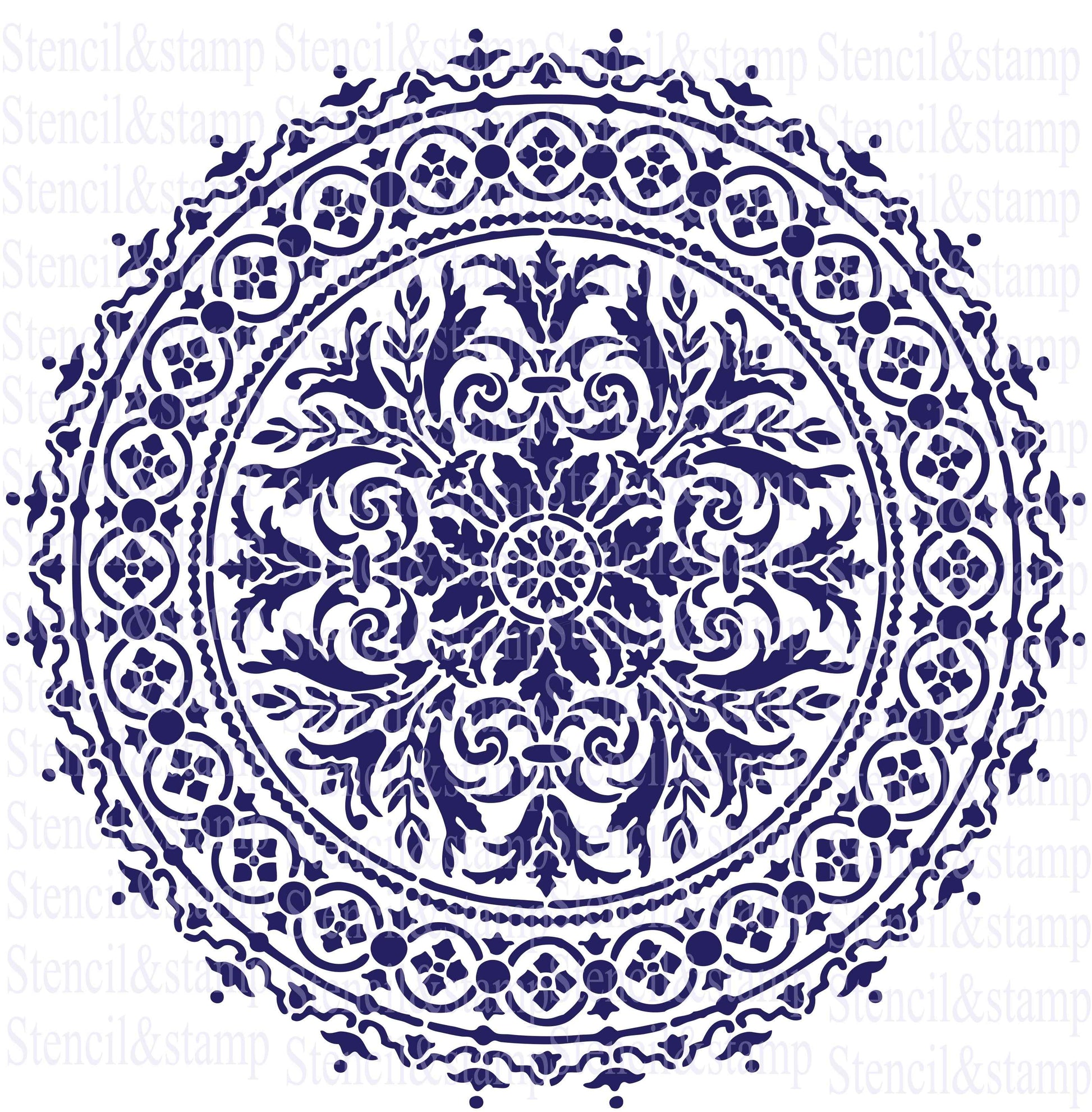 Stencil mandala round template 1141 - Laser Studio