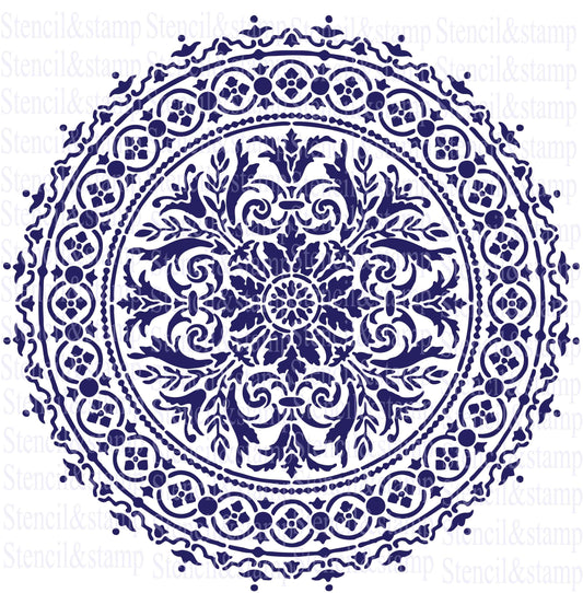 Stencil mandala round template 1141 - Laser Studio