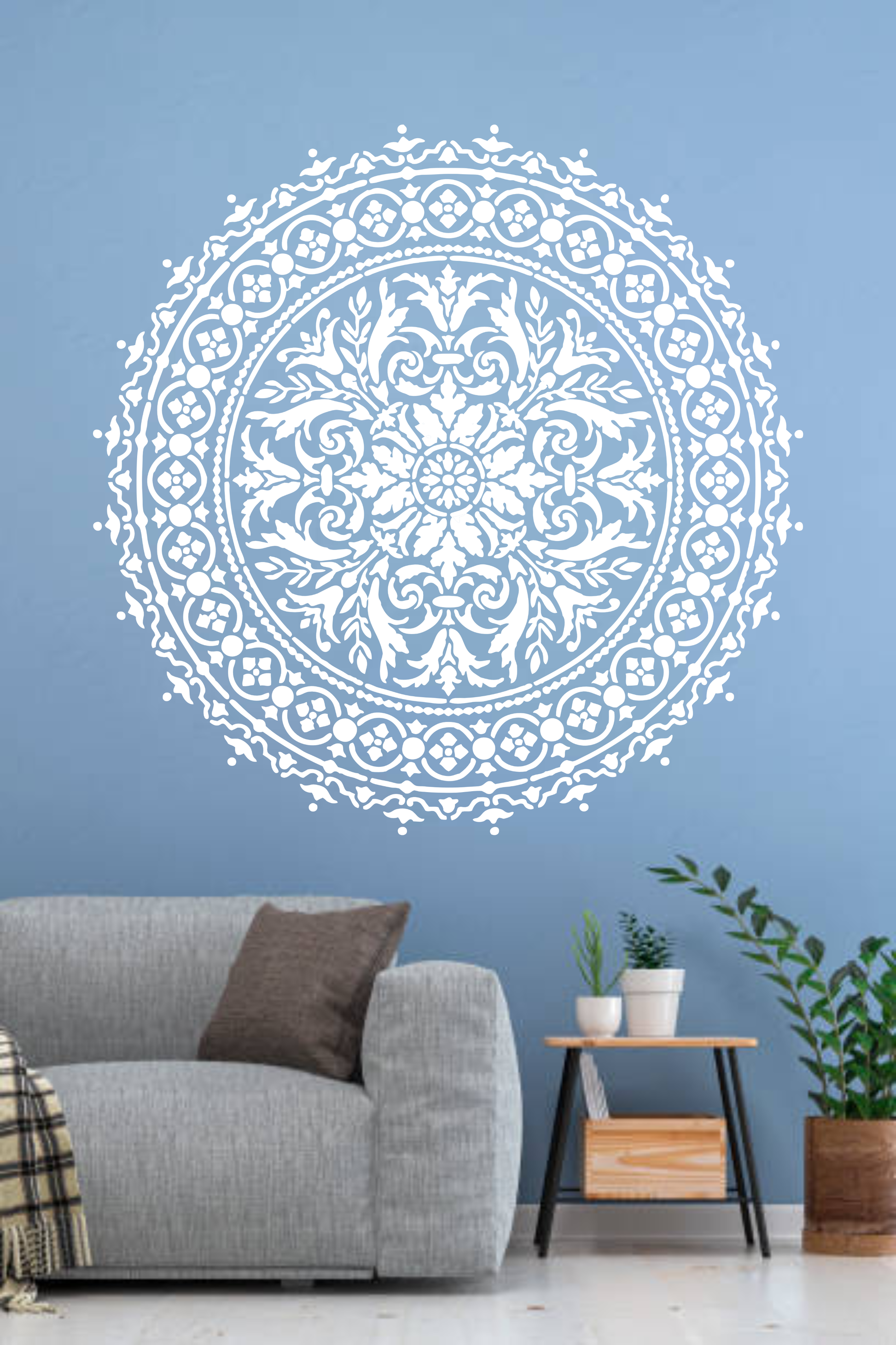 Stencil mandala round template 1141 - Laser Studio