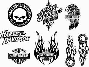 Harley Davidson Logo variants Vector graphic files - Laser Studio