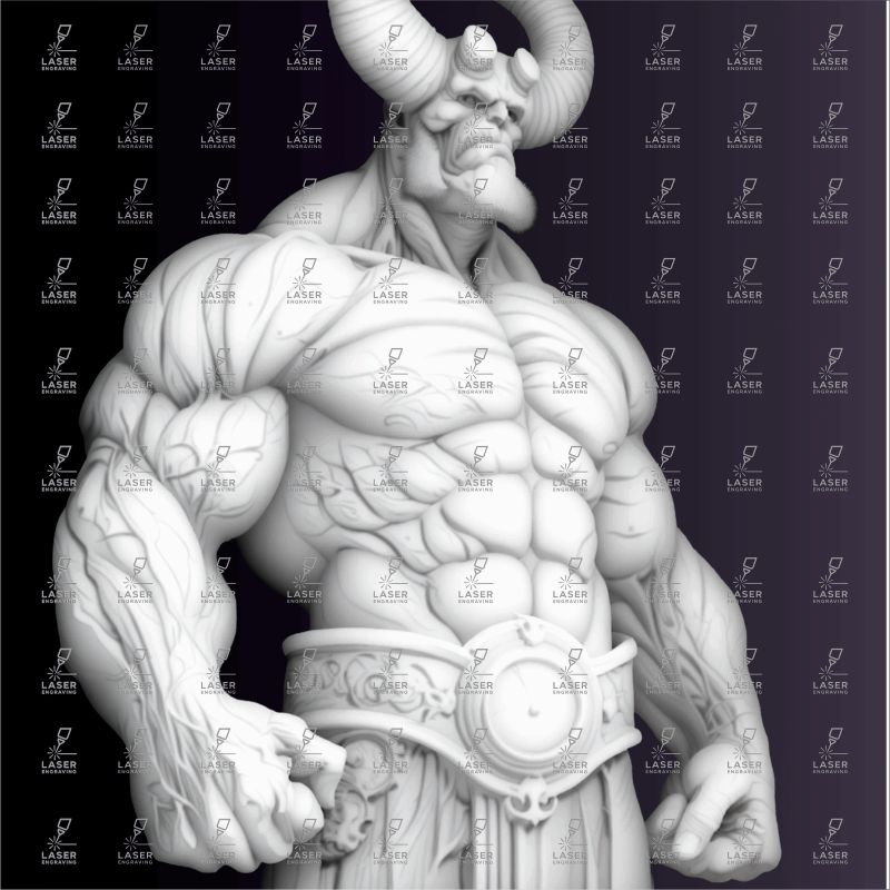 Hell Boy Depth map Png Digital files - Laser Studio