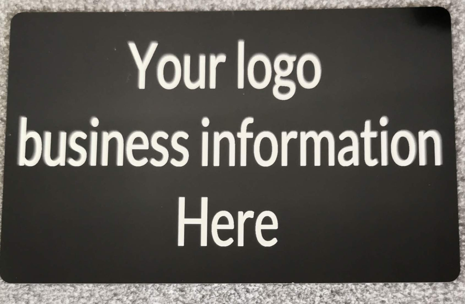Aluminium Business card black corporate choice - Laser Studio
