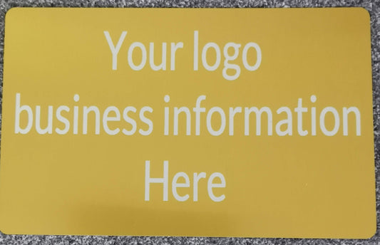 Golden corporate aluminium customisable business card - Laser Studio