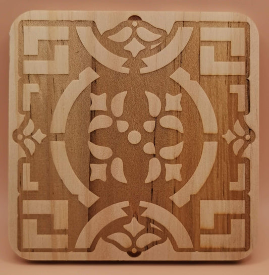 Wooden Coasters Square - Laser Studio