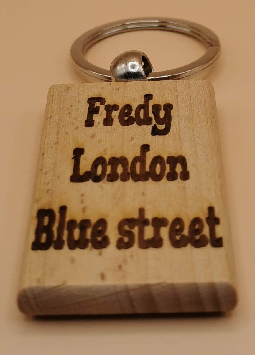 Wooden rectangular keychain - Laser Studio