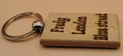 Wooden rectangular keychain - Laser Studio