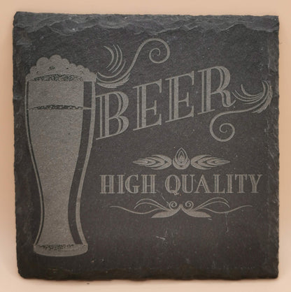 Beer High Quality Slate Coaster Square - Laser Studio