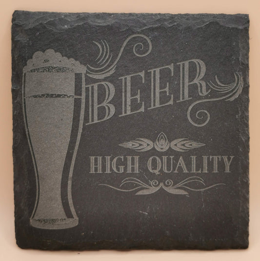 Beer High Quality Slate Coaster Square