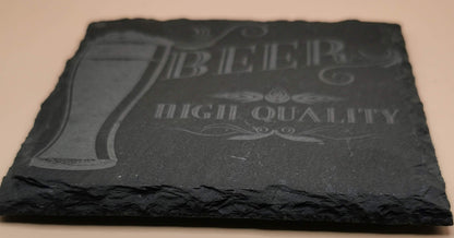 Beer High Quality Slate Coaster Square - Laser Studio