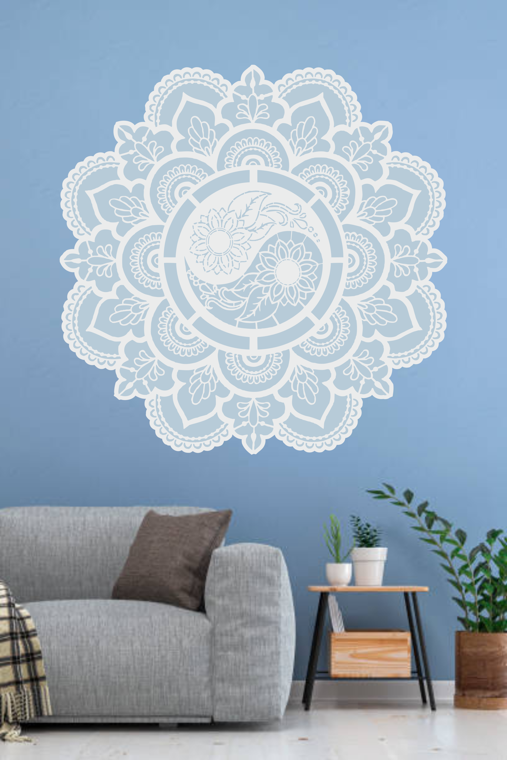 Mandala In Yan Round Stencil 152 - Laser Studio