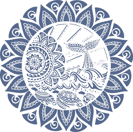 Stencil Mandala Template 716 Sea turtle - Laser Studio