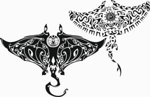 Sea animal Manta Rey Vector graphic files - Laser Studio