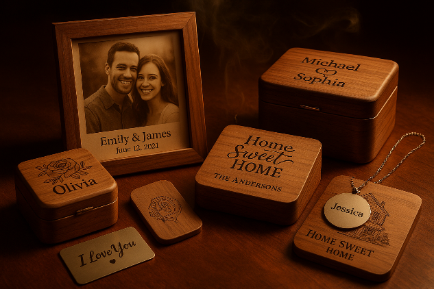 Personalized treasures, laser engraved in captivating vision  , designed to leave an indelible mark on your heart.
